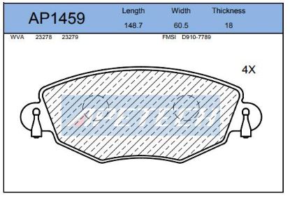 DİSK BALATA ÖN AP1459 MONDEO-III (00-07) JAGUAR X-TYPE resmi