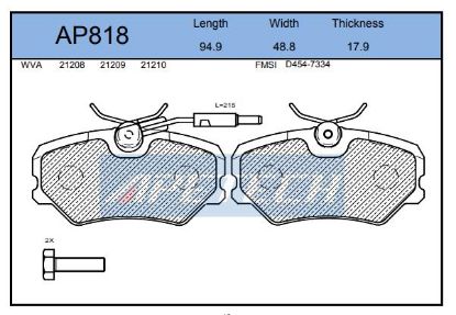 DİSK BALATA ÖN AP818 P405 1.8İ 2.0İ KABLOLU resmi