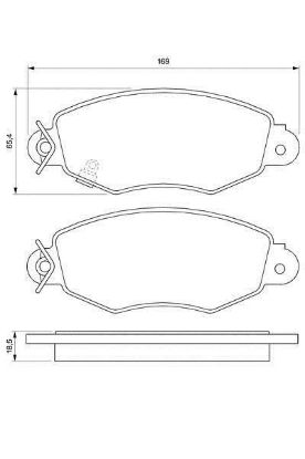 DİSK BALATA ÖN A03.1582 TRANSİT V184 (00-) ARKADAN İTER resmi
