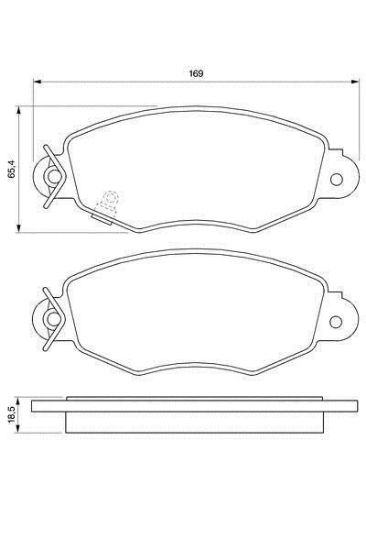 DİSK BALATA ÖN A03.1582 TRANSİT V184 (00-) ARKADAN İTER resmi