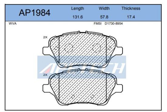 DİSK BALATA ÖN A03.2474 TRANSİT TOURNEO COURIER (14-) B-MAX FIESTA-VI (12-) resmi