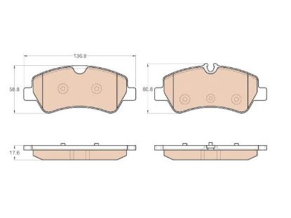 DİSK BALATA ARKA A03.2662 TOURNEO TRANSİT CUSTOM 2.2 TDCI (12-) *FİŞLİ resmi