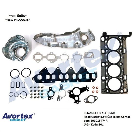 SKCLİ ÜST TAKIM CONTA 801 1.6DCİ R9M MEGANE-3 4 FLUENCE KADJAR TALISMAN TRAFIC-3 resmi