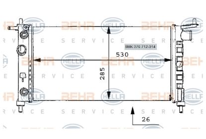 RADYATÖR CR269000S 8MK376712014 CORSA-B TIGRA 1.4 1.6 16V (KLİMASIZ+OTOMATİK) resmi