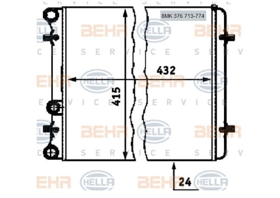 RADYATÖR CR367000S 8MK376713774 GOLF-IV BORA 1.4 16V resmi