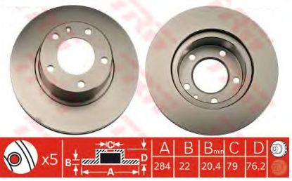 DİSK FREN AYNASI ÖN 561186J E28 81 88 (JURID) resmi