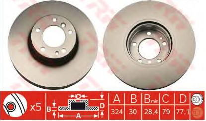 DİSK FREN AYNASI ÖN 561553J E38 E39 95->5.40 7.40 8.40 SADECE 4000 MOTOR İÇİN resmi