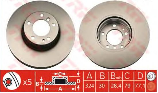 DİSK FREN AYNASI ÖN 561553J E38 E39 95->5.40 7.40 8.40 SADECE 4000 MOTOR İÇİN resmi