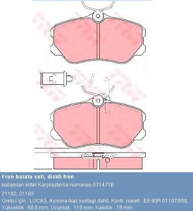DİSK BALATA ÖN 571471B XM FİŞLİ resmi