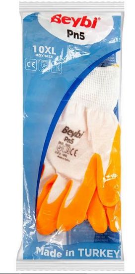 İŞ ELDİVENİ SARI BEYAZ PN5 NO:10 PAKET:12 ÇİFT resmi