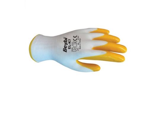 İŞ ELDİVENİ SARI BEYAZ PN5 NO:9 PAKET:12 ÇİFT resmi