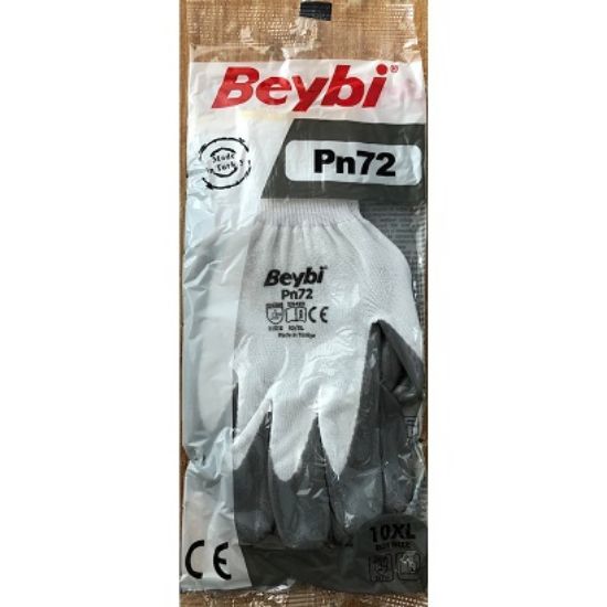 İŞ ELDİVENİ GRİ BEYAZ PN5 NO:10 PAKET:12 ÇİFT resmi