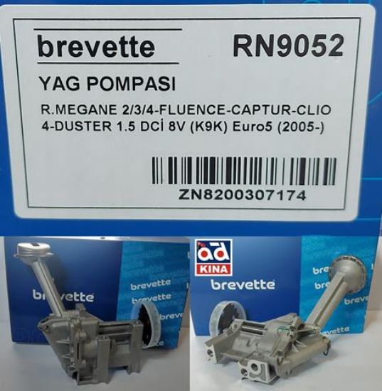 YAĞ POMPASI RN9052 MEGANE 1.5 DCİ (K9K) EURO5 FLUENCE CAPTUR CLIO 4 DUSTER resmi