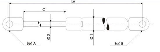 BAGAJ AMORTİSÖR 611517 SAFRANE (92-96) 7700829825 resmi
