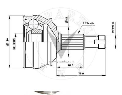 AKS KAFASI DIŞ AKS0148 TEMPRA 1.6 7629457 (AK0013) resmi