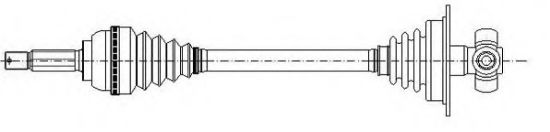 AKS KOMPLE ÖN SOL AKS0369 (AKS0117) MEGANE-I 1.6 8V K7M (96-99) ABSSİZ resmi