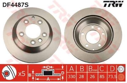 DİSK FREN AYNASI ARKA EFD4487 TOUAREG Q7 HAVALI (TAKIM FİYATI) resmi