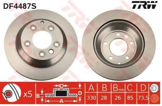 DİSK FREN AYNASI ARKA EFD4487 TOUAREG Q7 HAVALI (TAKIM FİYATI) resmi