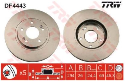 DİSK AYNASI ÖN FD16724 SANTA FE (00-05) 16JANT 294MM resmi