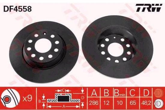 DİSK AYNASI ARKA FD36315 GOLF-V-VI PASSAT (05-) TIGUAN 2.0TDI ÇAP:286x12x9D resmi