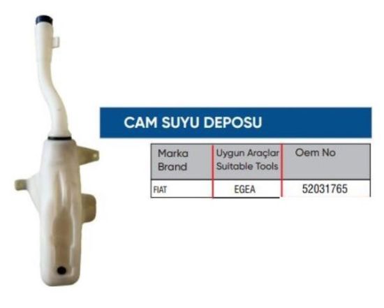 CAM YIKAMA SU DEPOSU 52031765 EGEA (DAR TİP) resmi