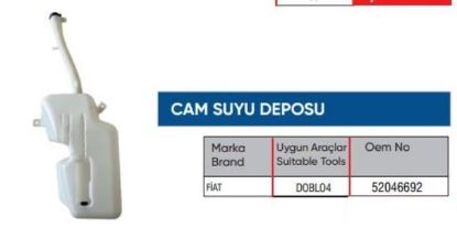 CAM YIKAMA SU DEPOSU 52046692 DOBLO IV resmi