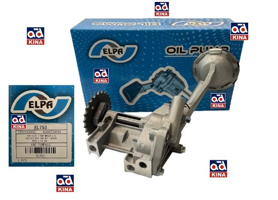 YAĞ POMPASI EL753 R19 CLIO I EXP MEGAN 1.4 E6J E7J E7F (90 97) (BÜYÜK KAFA ) 24 resmi