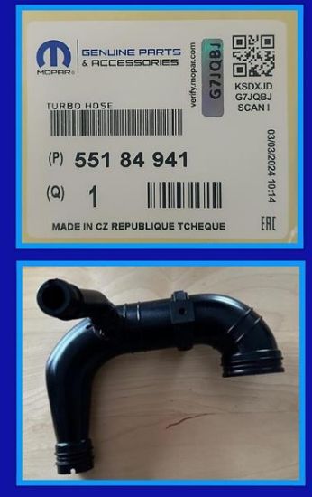 TURBO BORUSU DOBLO 1.3MJET PALIO ALBEA PUNTO FİORİNO CORSA COMBO 55184941 resmi