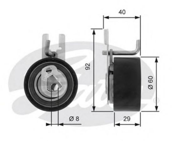 GERGİ BİLYASI T43158 FIESTA 1.4 1.6TDCI FOCUS 1.6TDCI C3 C4 P207 P3 resmi