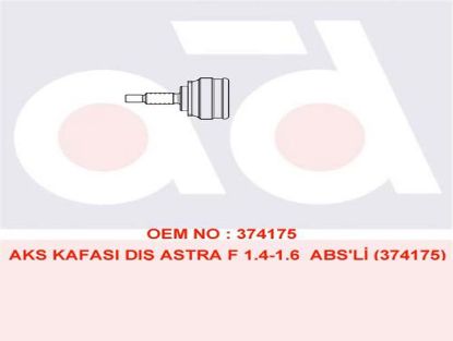 AKS KAFASI DIŞ 302069 ASTRA-F 1.4 1.6 ABSLİ resmi
