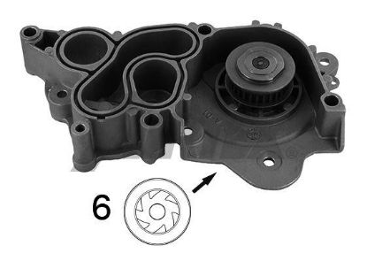 SU POMPASI GÖVDESİ PA1218 GOLF-VII 12-> JETTA-IV 14- 1.2TSI 1.4TSI TERMOSTATSIZ resmi