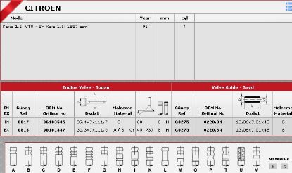 SİBOP TAKIMI 0817 0818 IN 4 EX 4 XSARA 1.6İ 8V TU5JP (IN:4 EX:4) resmi