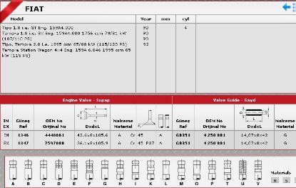 SİBOP TAKIMI 1346 1347 IN 4 EX 4 TIPO TEMPRA 1.8 2.0 İ.E 8V resmi