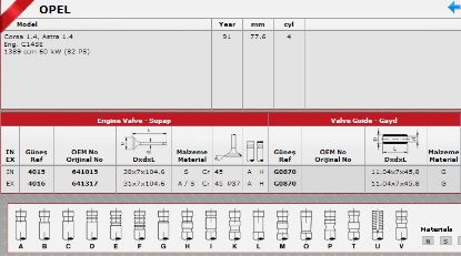 SİBOP TAKIMI 4015 4016 IN 4 EX 4 ASTRA CORSA 1.4 8V resmi