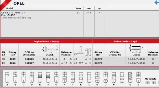 SİBOP TAKIMI 4015 4016 IN 4 EX 4 ASTRA CORSA 1.4 8V resmi