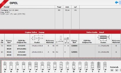 SİBOP TAKIMI 4025 4026 IN 12 EX 12 FRONTERA 3.2 V6 24V resmi