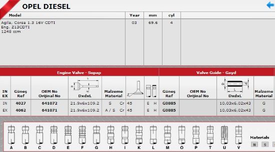 SİBOP TAKIMI 4027 4062 IN 8 EX 8 ASTRA CORSA 1.3 CDTI 16V resmi