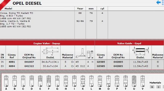 SİBOP TAKIMI 4091 4094 IN 4 EX 4 ASTRA 1.7 8V TURBO DIZEL resmi
