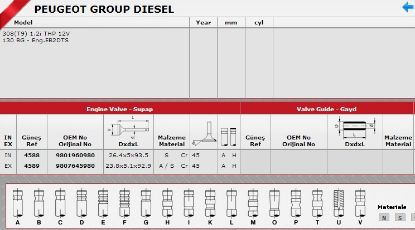 SİBOP TAKIMI 4588-4589 IN-6-EX-6 P308 (T9) 1.2İ THP 12V (130 BG ENG.EB2DTS) resmi