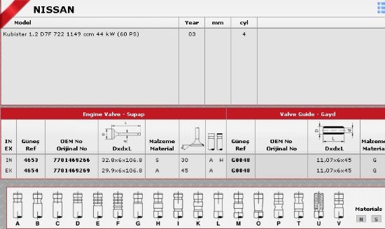 SİBOP TAKIMI 4653 4654 IN 4 EX 4 CLIO 1.2-8V (D7D) 1.0-8V resmi