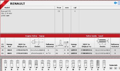 SİBOP TAKIMI 4664 4665 IN 8 EX 8 MEGANE LAGUNA SCENIC 2.0-16V (F4R) resmi