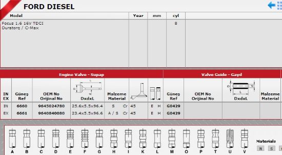 SİBOP GAYDI G0429 IN 8 IN 8 FOCUS 1.6 TDCI 16V resmi