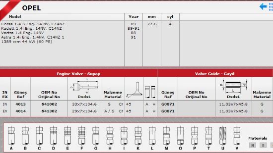 SİBOP GAYDI G0871 IN 4 EX 4 ASTRA CORSA 1.4 8V resmi