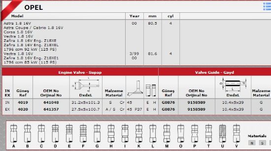 SİBOP GAYDI G0876 IN 8 EX 8 ZAFIRA 1.8-16V resmi