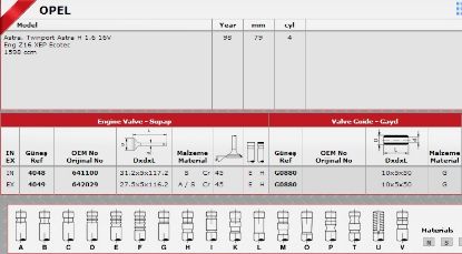 SİBOP GAYDI G0880 IN 8 EX 8 ASTRA-J TWINPORT 1.6 16V 16XER resmi