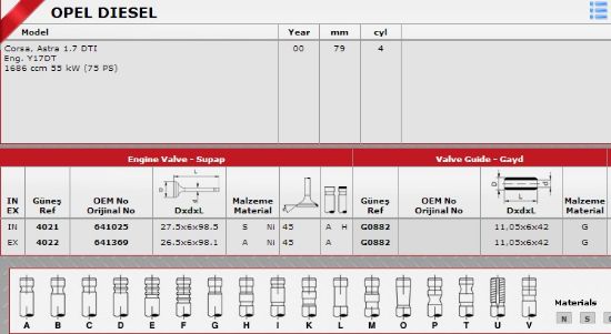 SİBOP GAYDI G0882 IN 8 EX 8 CORSA ASTRA 1.7DTI-16V resmi