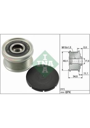 ALTERNATÖR KASNAĞI 535015510 GOLF-V (06-14) JETTA PASSAT POLO A3 1.2 1.4TSI FSI resmi