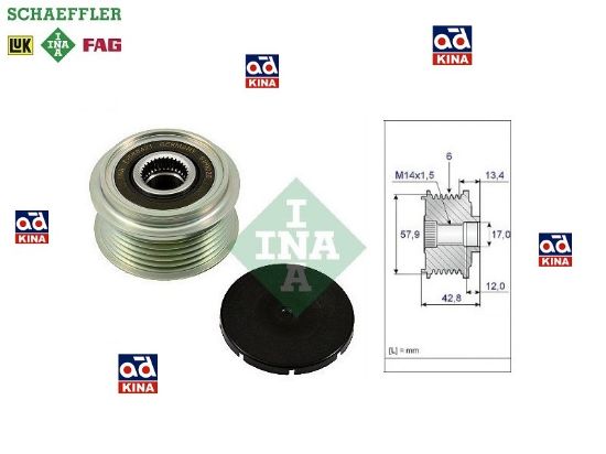 ALTERNATÖR KASNAĞI 535024010 COROLLA AURIS YARIS (10-16) 1.4 DİZEL resmi