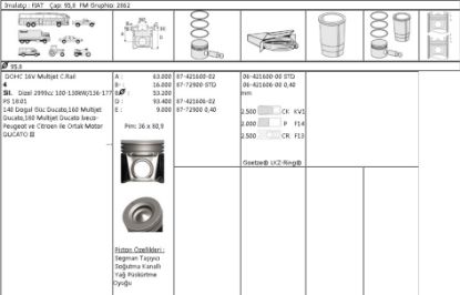 MOTOR SEGMANI 64216000 STD 95,8 DUCATO-III 2.3JTD EURO 4 146PS BOXER JUMPER resmi