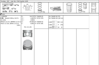 MOTOR SEGMANI 67868065 040 86,40 PALIO SIENA MAREA BRAVA 1.6-16V BENZİNLİ resmi